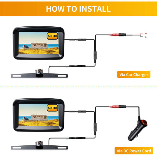 5″ Monitor with 1080P Backup Camera for Truck - Image 3